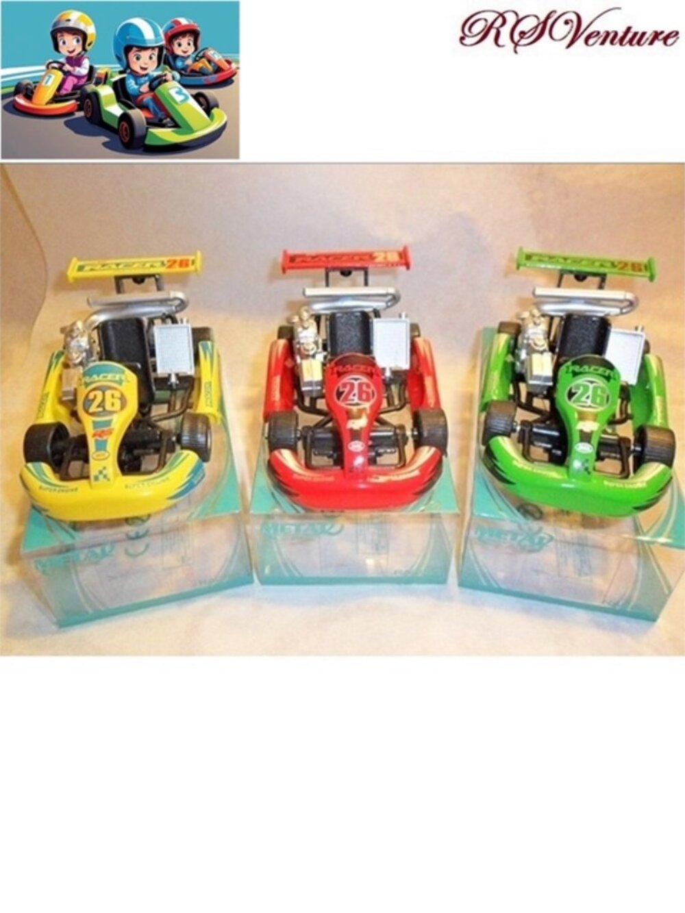 3 Die-cast Go-Karts
